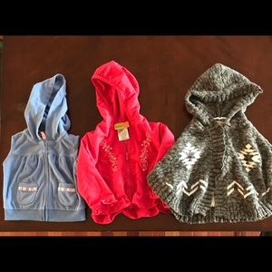 Jacket, vest and poncho for 12 month old baby